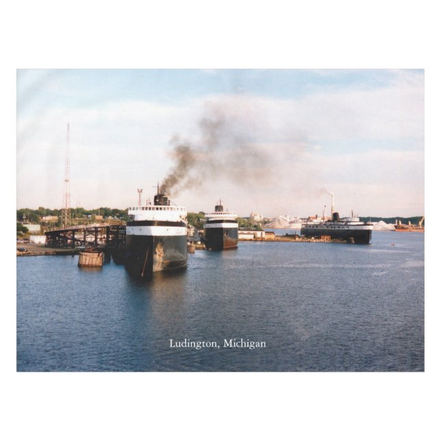 Ludington Ferries tablecloth Tischdecke (Vorderseite (Horizontal))