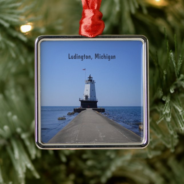 Ludington Leuchtturm Ornament Aus Metall (Baum)