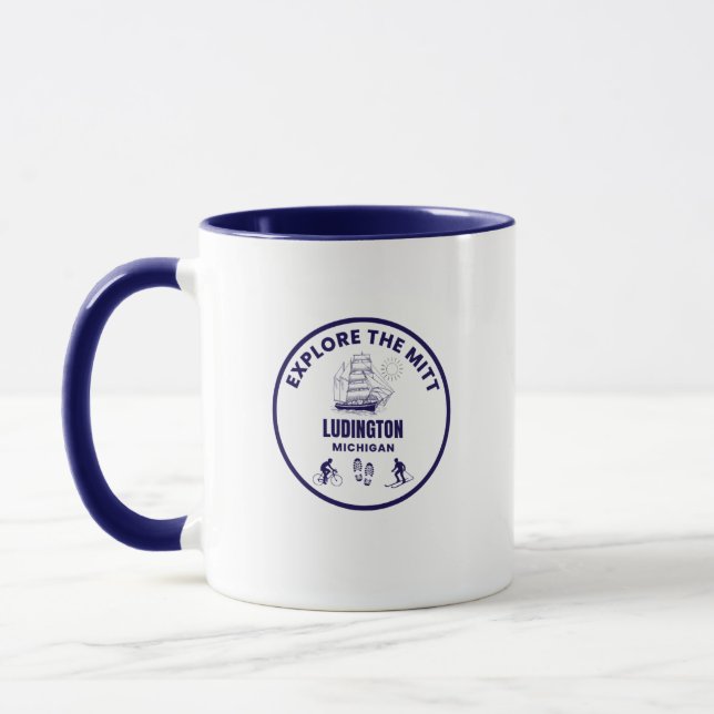 Ludington Michigan Coffee Tasse (Links)