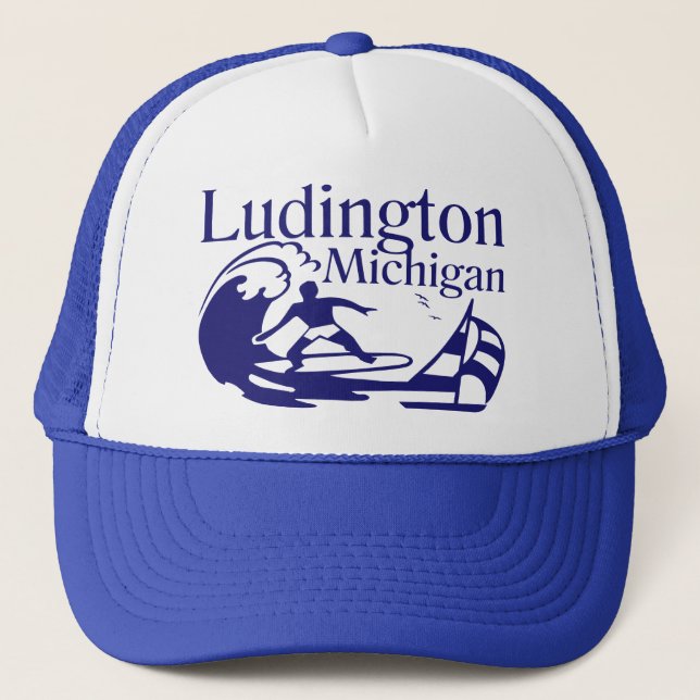 Ludington Michigan Truckerkappe (Vorderseite)