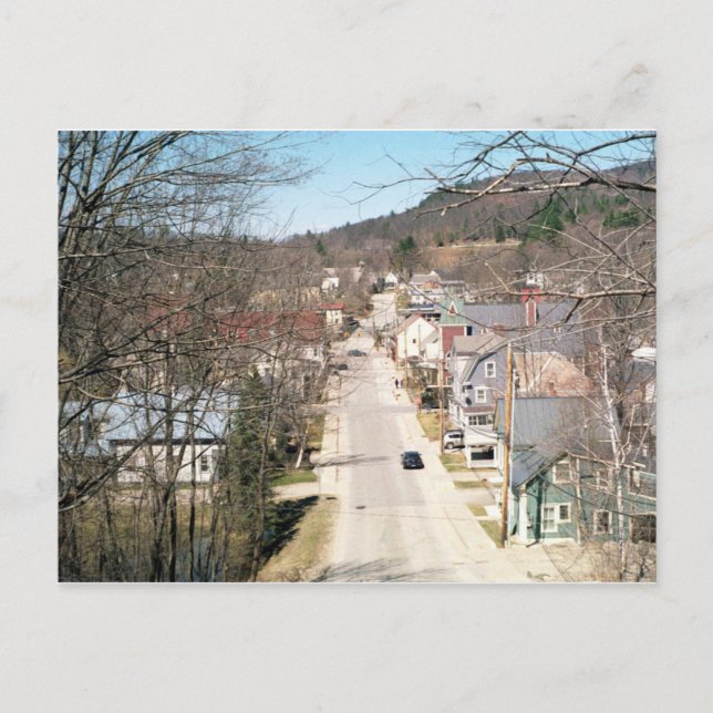 Ludlow, Vermont- Depot Street Postkarte (Vorderseite)