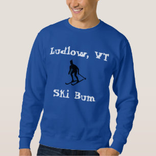 Ludlow, VT, Icy Trail Ski Bum (Skifahren im Osten) Sweatshirt