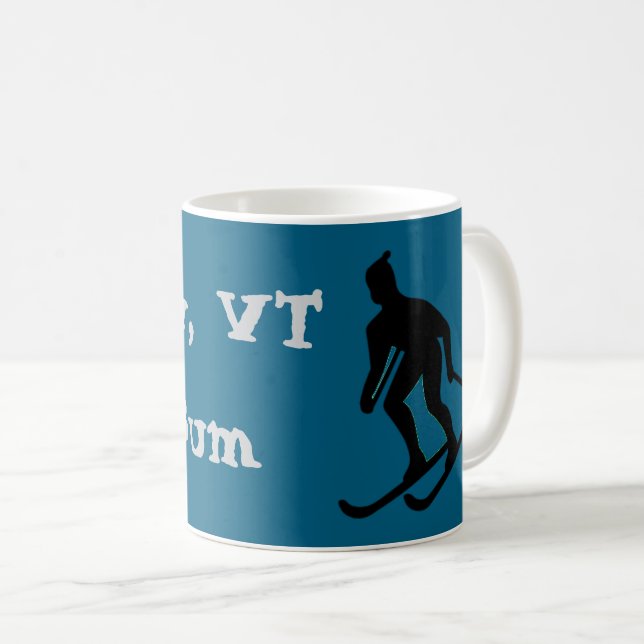 Ludlow, VT Ski Bum (Green Mountain Vermont Skiing) Kaffeetasse (VorderseiteRechts)