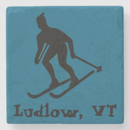 Ludlow, VT Ski (Green Mountain Vermont Skiing) Steinuntersetzer