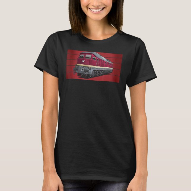 Ludmilla Diesel-Lokomotive Ostdeutschland BR 132 B T-Shirt (Vorderseite)