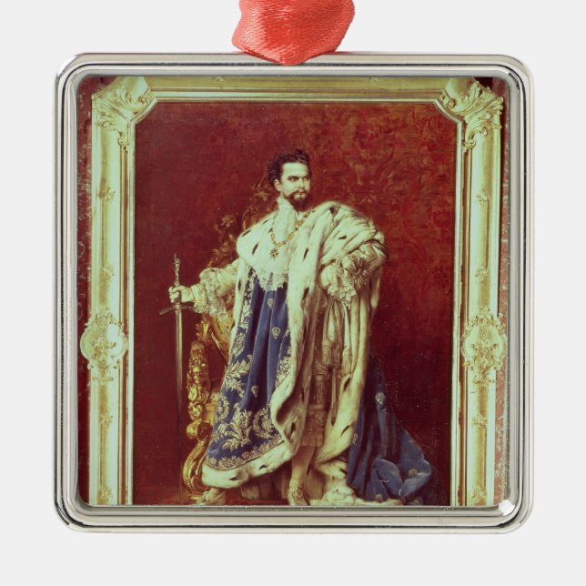 Ludwig II 1887 Silbernes Ornament (Vorne)