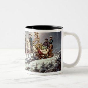 Ludwig II von Bayern Sleighing nachts Zweifarbige Tasse