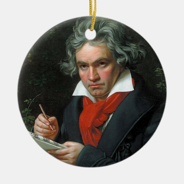 Ludwig van Beethoven 1820 Keramik Ornament (Vorne)