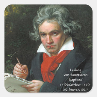 Ludwig van Beethoven 1820 Quadratischer Aufkleber