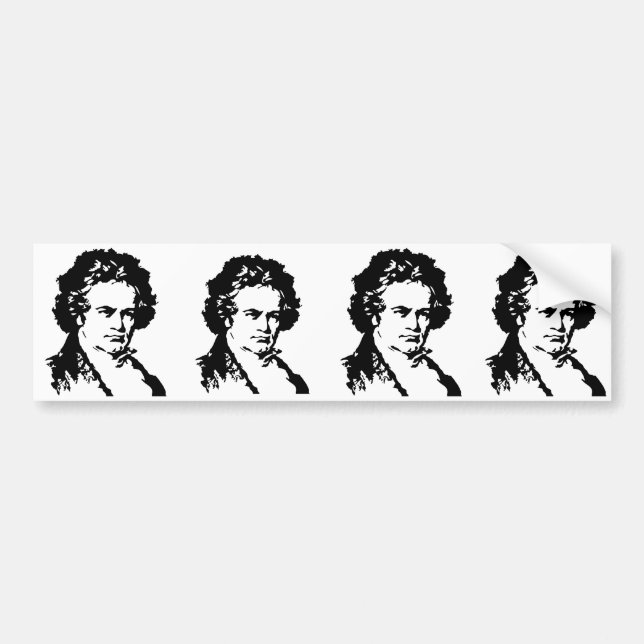 Ludwig van Beethoven Autoaufkleber (Vorne)
