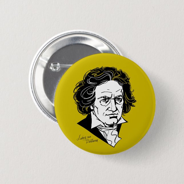 Ludwig van Beethoven Button (Vorne & Hinten)