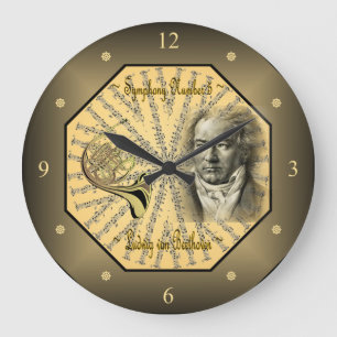 Ludwig van Beethoven ~ Deutscher Komponist ~ Piani Große Wanduhr