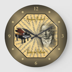 Ludwig van Beethoven ~ Deutscher Komponist ~ Piani Große Wanduhr
