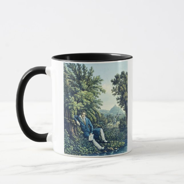 Ludwig van Beethoven durch einen Fluss (farbiges Tasse (Links)