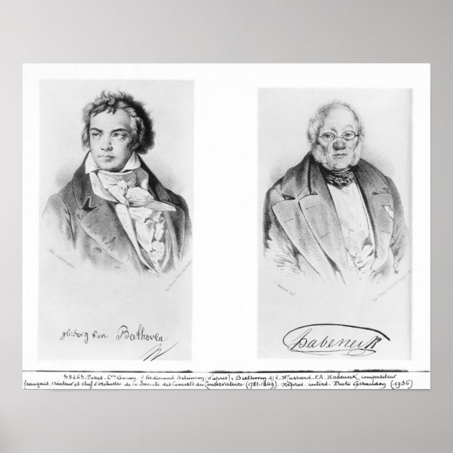 Ludwig van Beethoven & Francois-Antoine Habeneck Poster (Vorne)