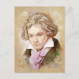 Ludwig van Beethoven im Aquarell Stil Postkarte