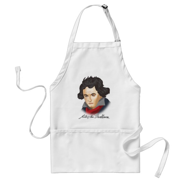 Ludwig van Beethoven im Cartoon Stil Schürze (Vorne)