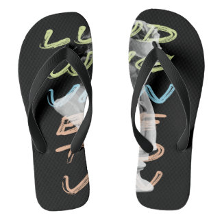 Ludwig van Beethoven im neonalen Typografie-Design Flip Flops