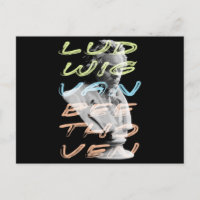 Ludwig van Beethoven im neontypografischen Design