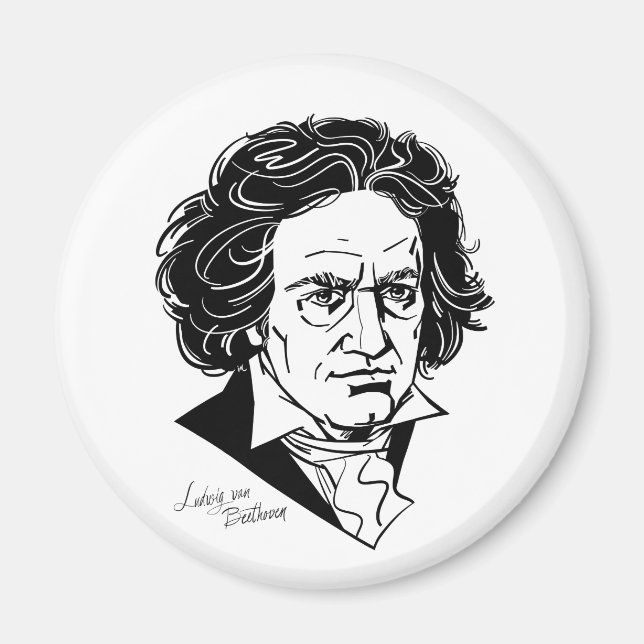 Ludwig van Beethoven Magnet (Vorne)