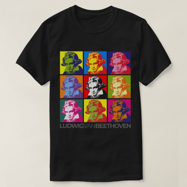 Ludwig van Beethoven pop-art portrait poster Class T-Shirt (Design vorne)