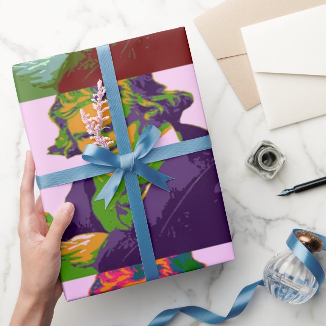 Ludwig Van Beethoven Pop Art Wrapping Paper Geschenkpapier (Schenken)