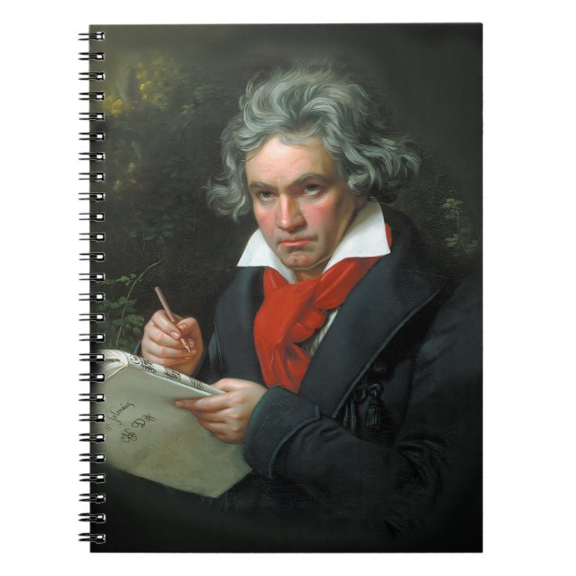 Ludwig van Beethoven Porträt Vintage Notizblock (Vorderseite)