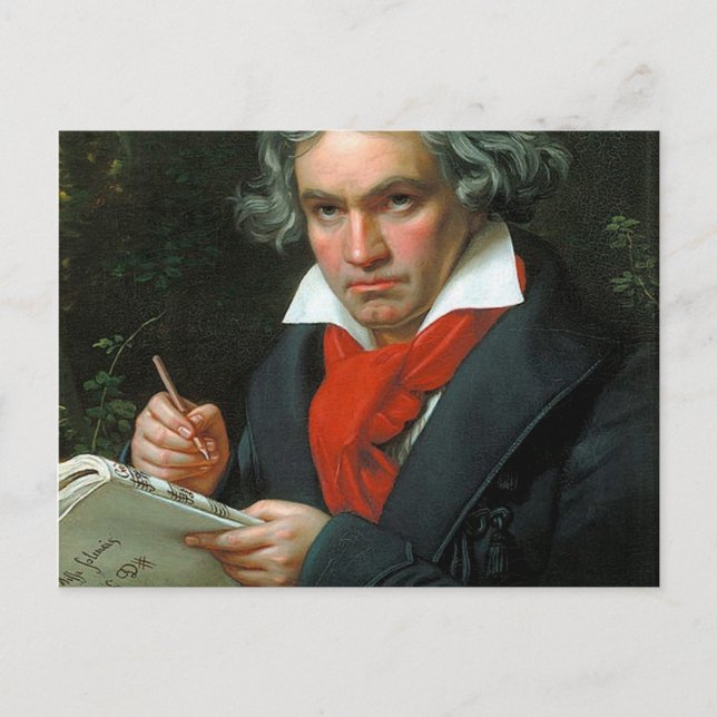 Ludwig Van Beethoven Postkarte (Vorderseite)