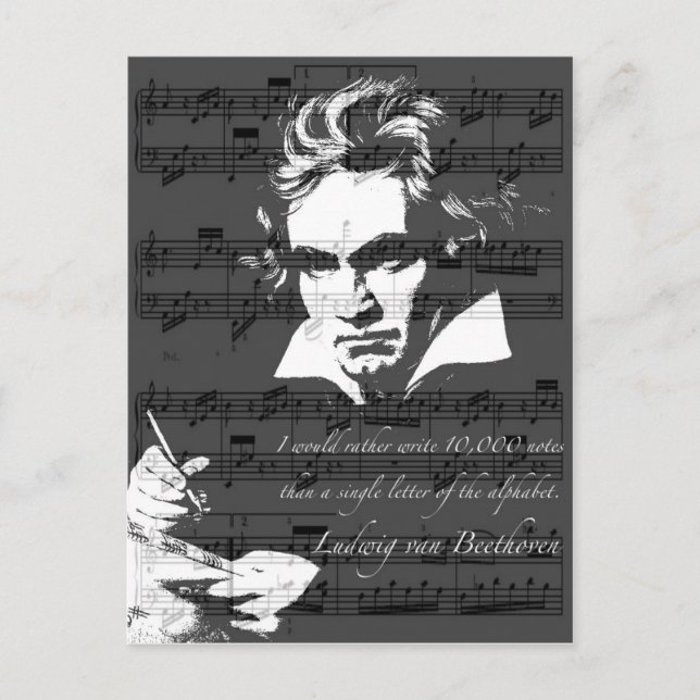 Ludwig van Beethoven Postkarte (Vorderseite)