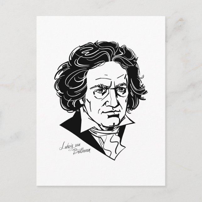 Ludwig van Beethoven Postkarte (Vorderseite)