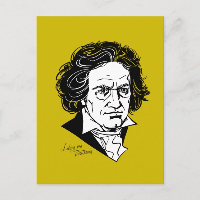 Ludwig van Beethoven Postkarte (Vorderseite)