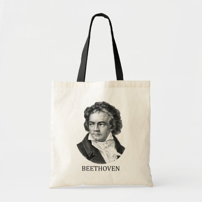 Ludwig van Beethoven, schwarz Tragetasche (Vorne)