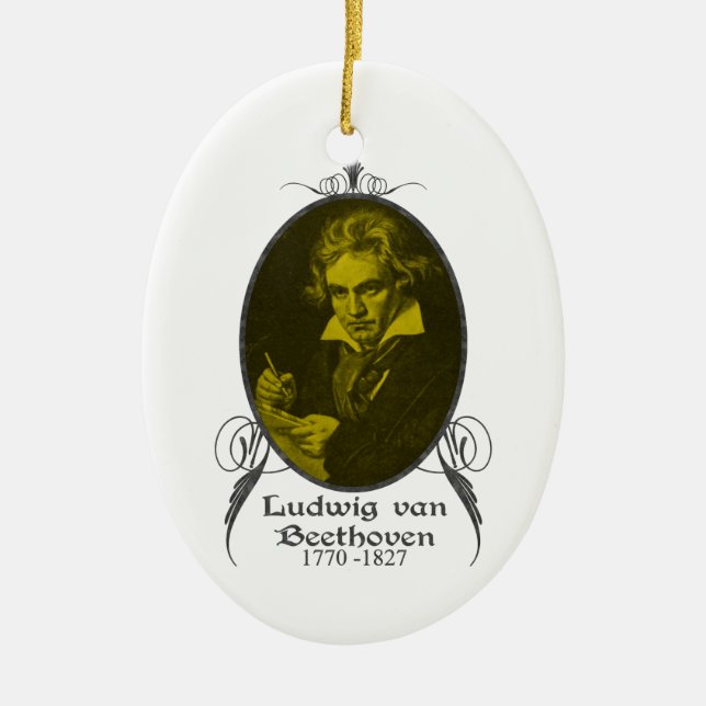 Ludwig van Beethoven-Verzierung Keramik Ornament (Vorne)