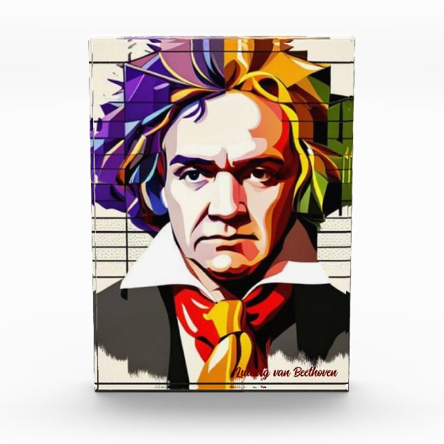 Ludwig van Beethoven Vibrant Unique Fotoblock (Vorderseite)