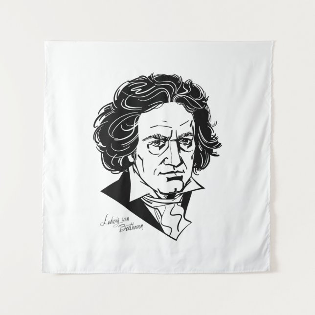 Ludwig van Beethoven Wandteppich (Vorderseite)