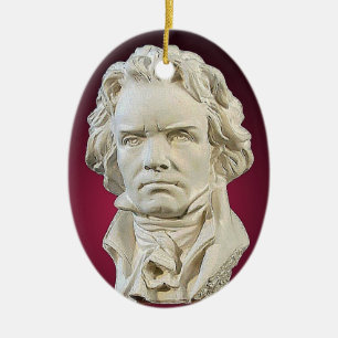 Ludwig van Beethoven-Weihnachtsverzierung Keramik Ornament