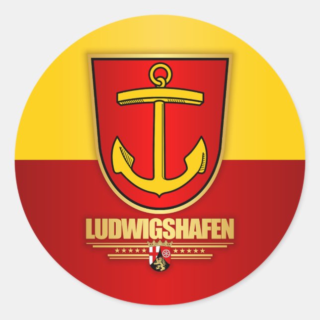 Ludwigshafen Runder Aufkleber (Vorderseite)