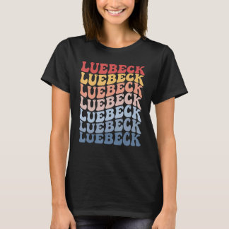 Luebeck City Groovy Retro T-Shirt