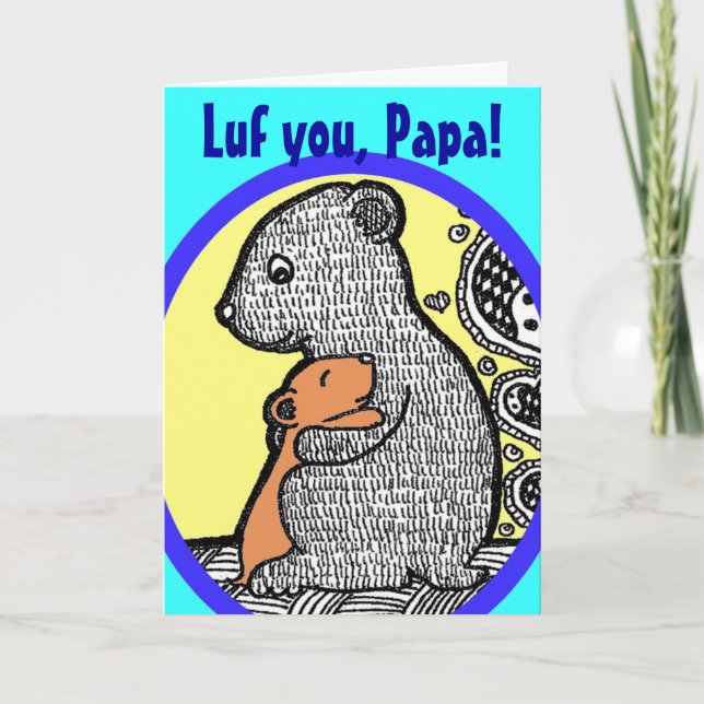 Luf you, Papa - Vatertagskarte Karte (Vorderseite)