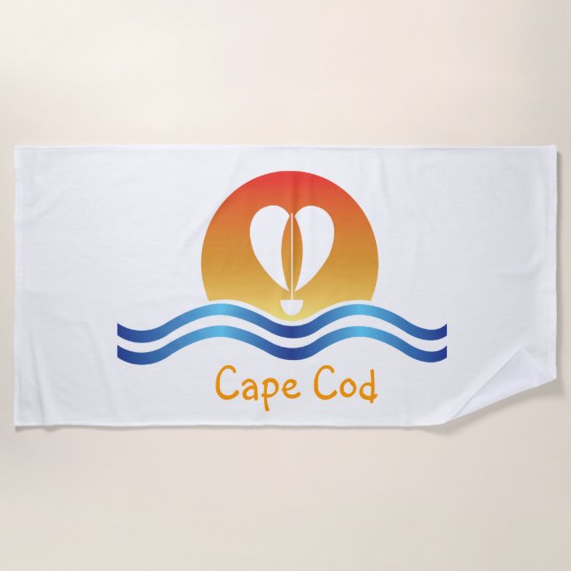 Luffers Sunset_Herz-Shaped Sail_Cape Cod Strandtuch (Vorderseite)