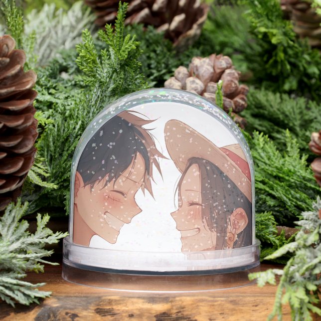 Luffy & Boa Hancock Anime Snow Globe Schneekugeln (Winter)