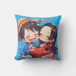 Luffy & Boa Hancock Anime Throw Pillow Kissen