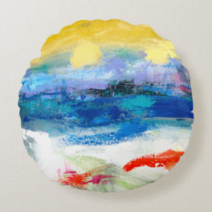 Luft Anscheinend I Rundes Kissen