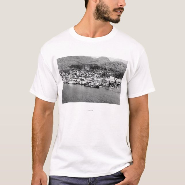 Luft-Ansicht von Ketchikan, Alaska-Fotografie T-Shirt (Vorderseite)