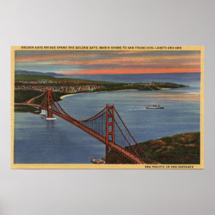 Luft aus Golden Gate Bridge & Bay Area Poster