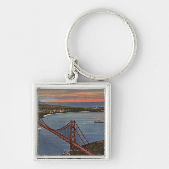 Luft aus Golden Gate Bridge & Bay Area Schlüsselanhänger (Vorne)