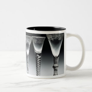 Luft-Drehung Gläser, 1750-60 Zweifarbige Tasse