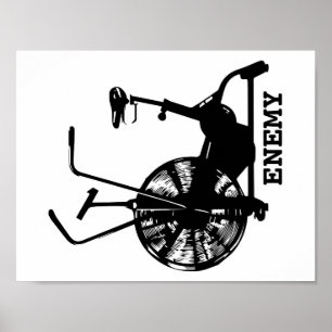 Luft-Fahrrad-Feind Poster