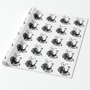 Luft-Fahrrad-Feind - schwarze Silhouette Geschenkpapier