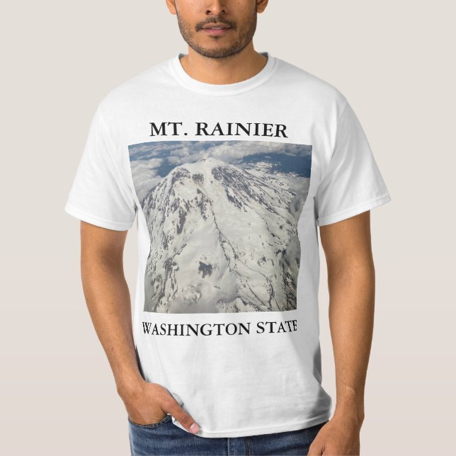 Luft-MT. Rainier Washington Staat T - Shirt (Vorderseite)